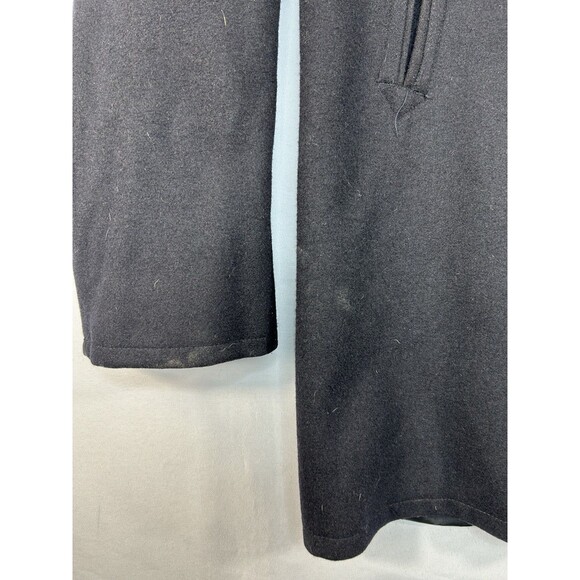 Vintage US Navy Wool Overcoat Pea Coat Black Military USA Sz 38 L - Picture 5 of 9